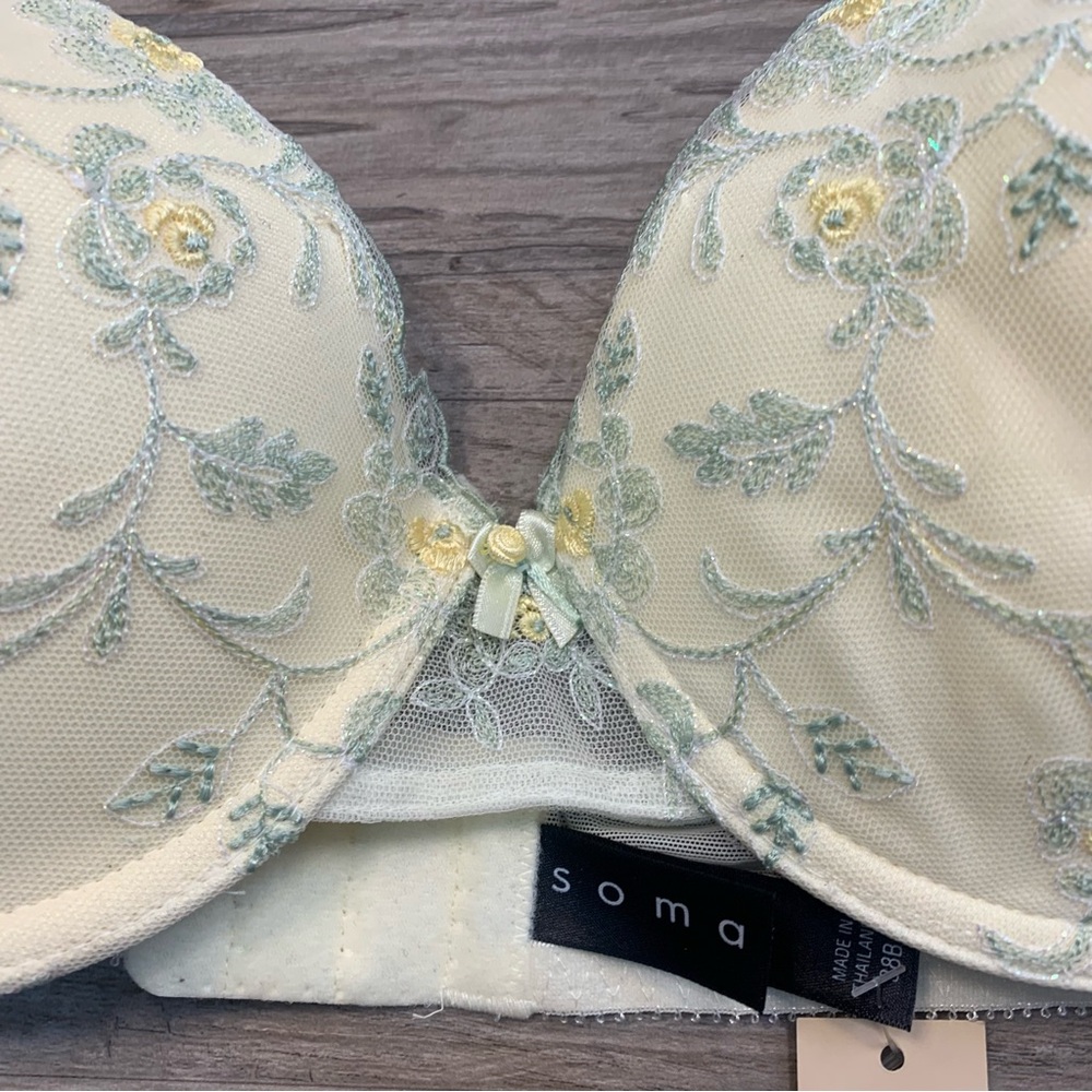 Soma Light Green Floral Lace Bra - Picture 7 of 12